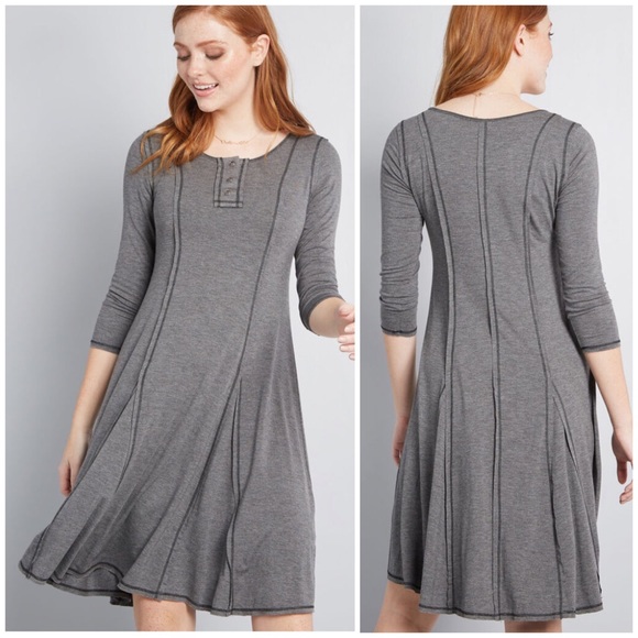 Modcloth Dresses & Skirts - ModCloth At It Again Knit Swing 3/4 Sleeve NWT
